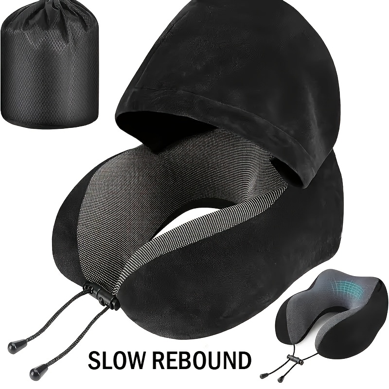 Memory Foam Travel Neck Pillow with Cervical Support Soft U Shaped Neck Support Pillow for Travel and Relaxation