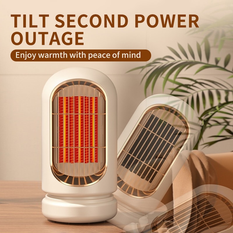 Portable Space Heater With PTC Ceramic Heater Technology Fast Quiet Mini Electric Heater For Desk B 3