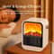 CozyFlame Portable Electric Fireplace Heater with Realistic Flame Effect and Quiet Desktop Space Heating
