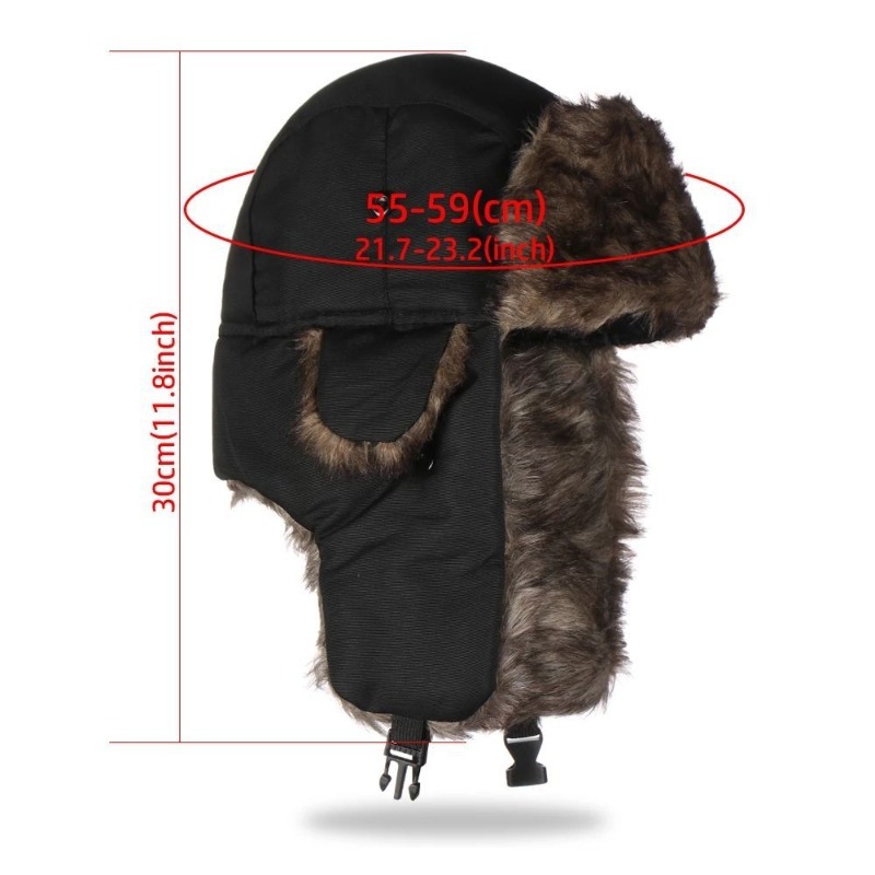 ArcticGuard Winter Trapper Hat With Faux Fur Lining Windproof Russian Ushanka Hat For Men Outdoor S 4