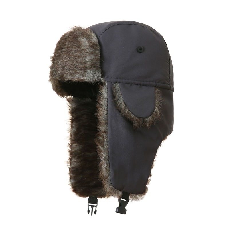 ArcticGuard Winter Trapper Hat With Faux Fur Lining Windproof Russian Ushanka Hat For Men Outdoor S 5