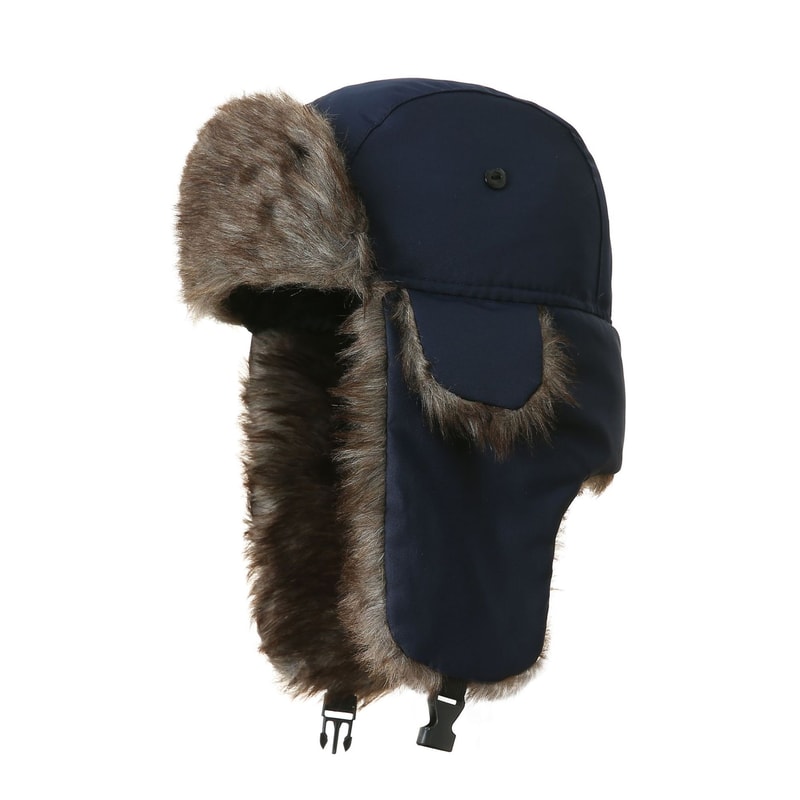 ArcticGuard Winter Trapper Hat With Faux Fur Lining Windproof Russian Ushanka Hat For Men Outdoor S 12