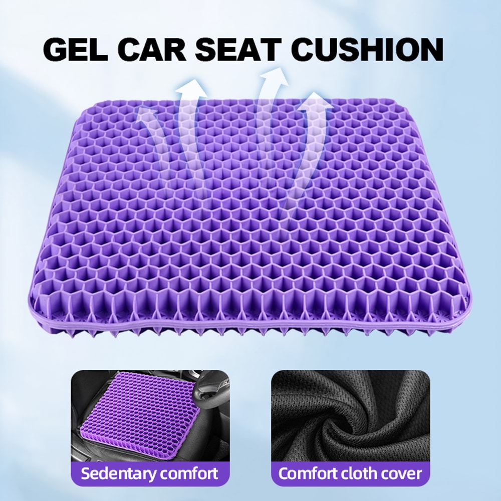 Cooling Honeycomb Gel Seat Cushion For Car Office Chair Pressure Relief Tailbone Support 1