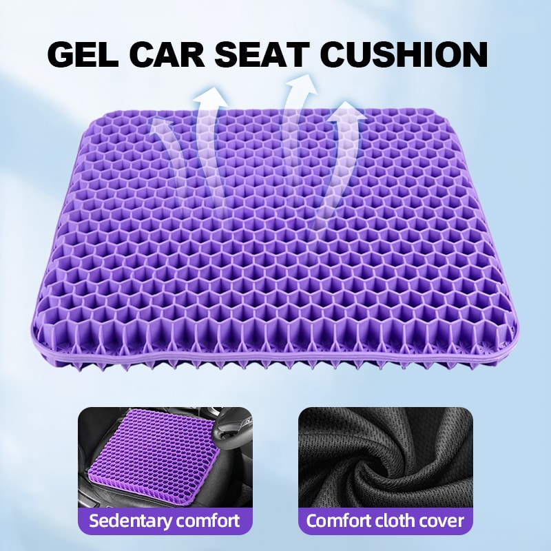 Cooling Honeycomb Gel Seat Cushion For Car Office Chair Pressure Relief Tailbone Support 1