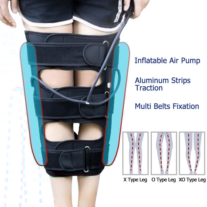 Leg Correction Band Adjustable Leg Correction Belt With Air Pump Support For Bowed Knees And Postur 1