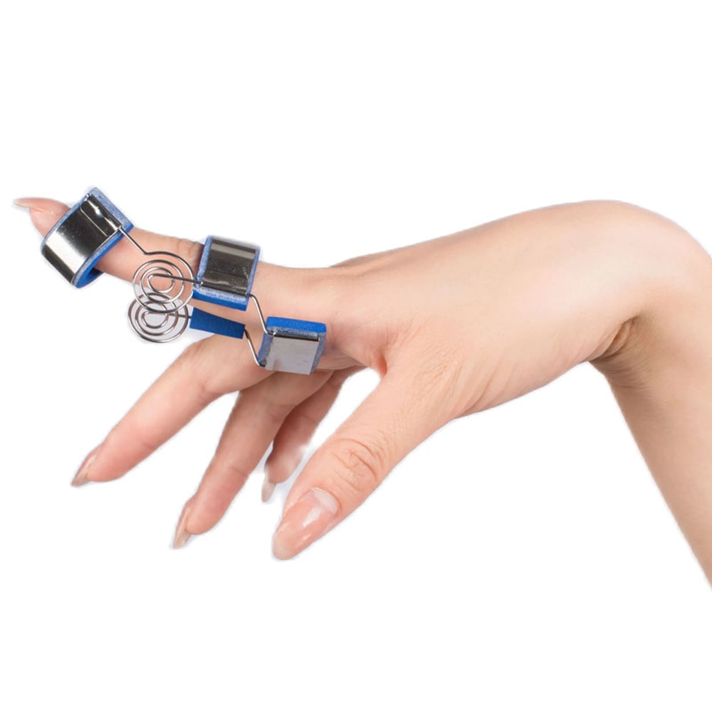 Spring Assisted Finger Extension Splint for Stroke Recovery Arthritis Therapy and Joint Rehabilitation