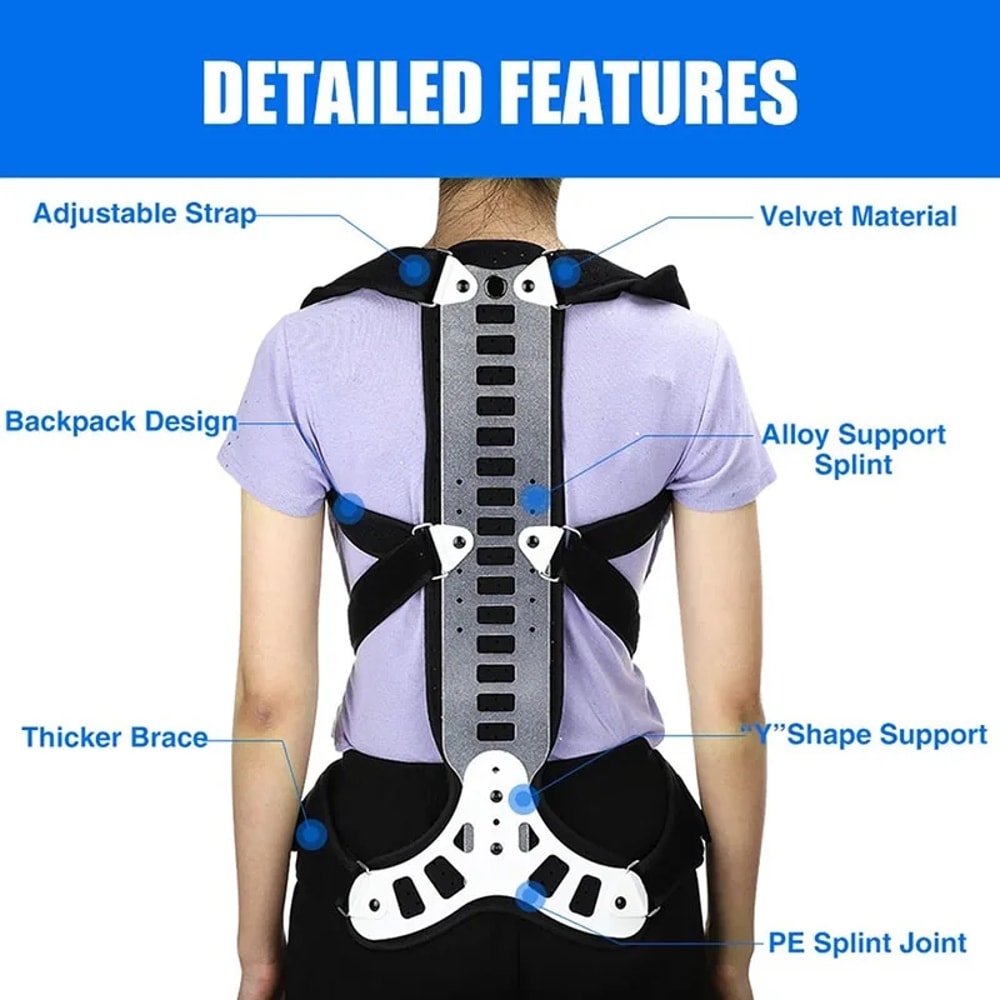 Adjustable Back Brace Posture Corrector Spine Support Trainer For Men And Women With Breathable Com 2