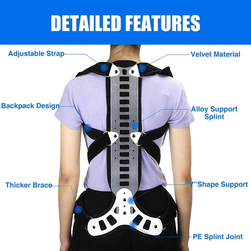 Adjustable Back Brace Posture Corrector Spine Support Trainer For Men And Women With Breathable Com 2
