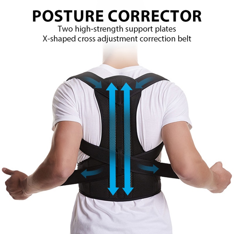 Adjustable Posture Corrector Back Brace Belt With Lumbar Support For Men And Women 2