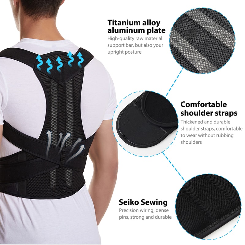 Adjustable Posture Corrector Back Brace Belt With Lumbar Support For Men And Women 4