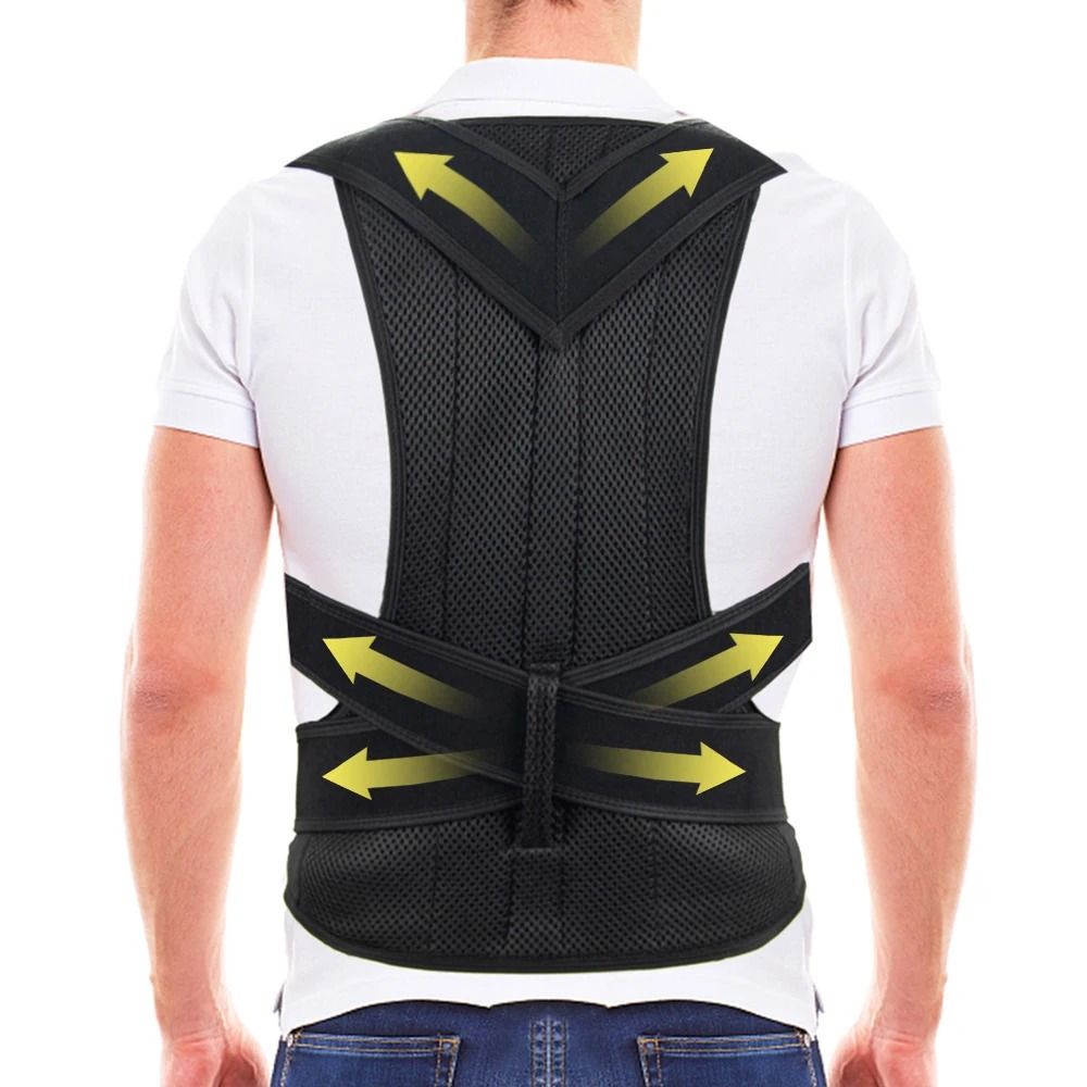 Adjustable Posture Corrector Back Brace Belt With Lumbar Support For Men And Women 1