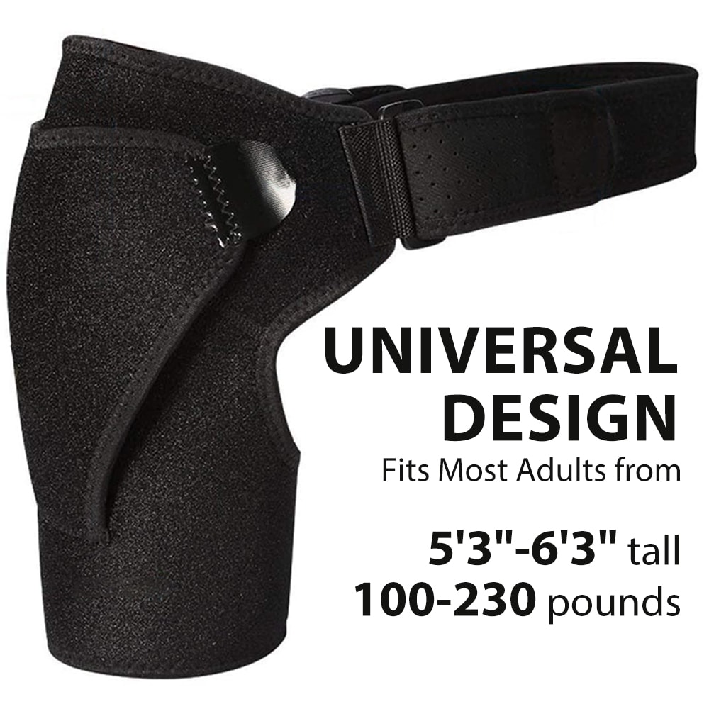 Adjustable Compression Shoulder Brace Support Sleeve for Rotator Cuff Stability and Pain Relief