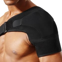 adjustable shoulder brace support sleeve for rotator cuff support and ac joint relief stability wrap