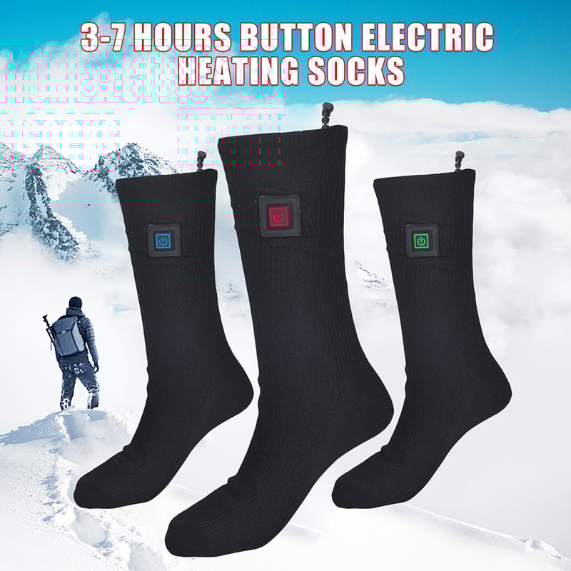 Electric Heated Socks For Winter Skiing Hiking Anti Slip Thermal Foot Warmer Socks 2