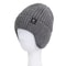 Thermal Ear Protection Knit Hat For Men Warm Wool Winter Beanie With Snowflake Design 6