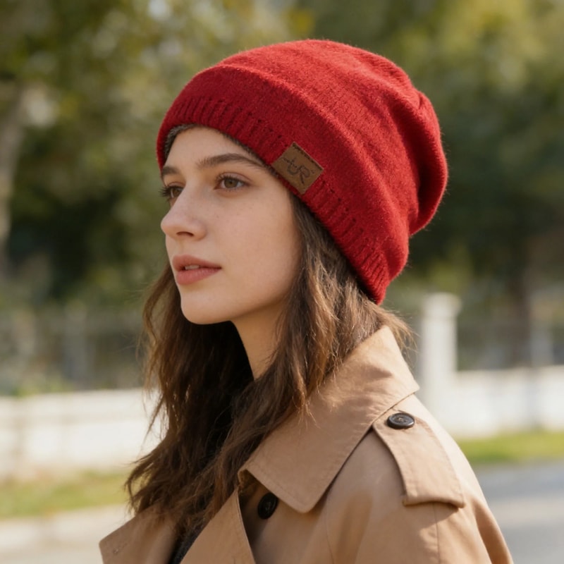 Thermal Fur Lined Knit Beanie Hat Unisex Winter Warm Skull Cap For Outdoor Sports And Daily Wear 5