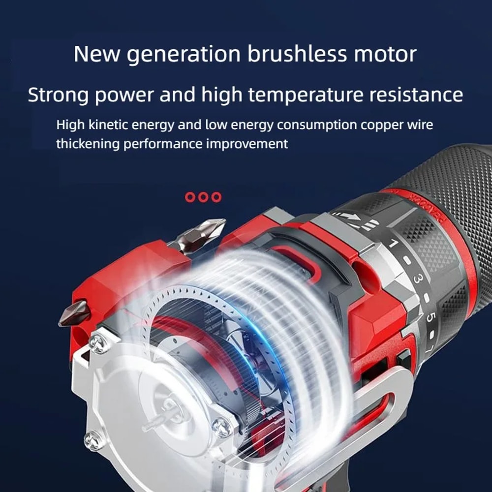 Brushless Cordless Impact Drill Driver With Metal Ratchet Chuck And Precision Tapping Control 2