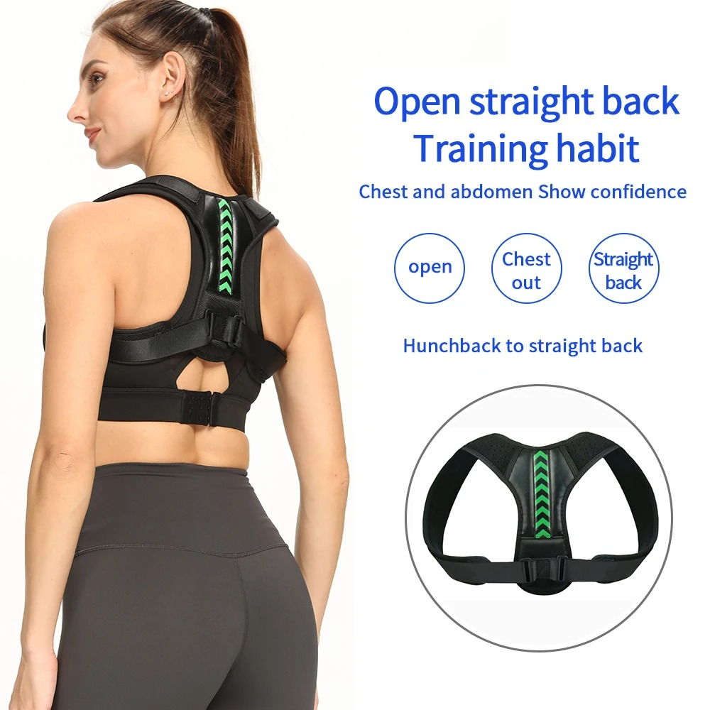 Adjustable Posture Corrector Brace With Clavicle Support Breathable Upper Back Brace For Daily Post 1