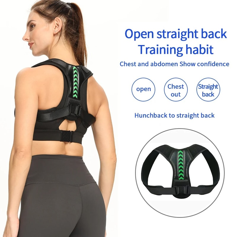 Adjustable Posture Corrector Brace With Clavicle Support Breathable Upper Back Brace For Daily Post 1