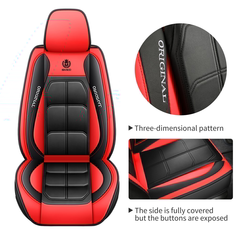 Luxury Universal Car Seat Cover PU Leather Soft Cushion Protector All Season Car Seat Protector Pad 4