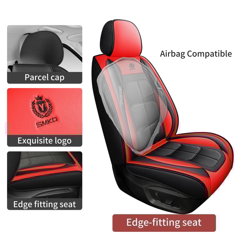 Luxury Universal Car Seat Cover PU Leather Soft Cushion Protector All Season Car Seat Protector Pad 6