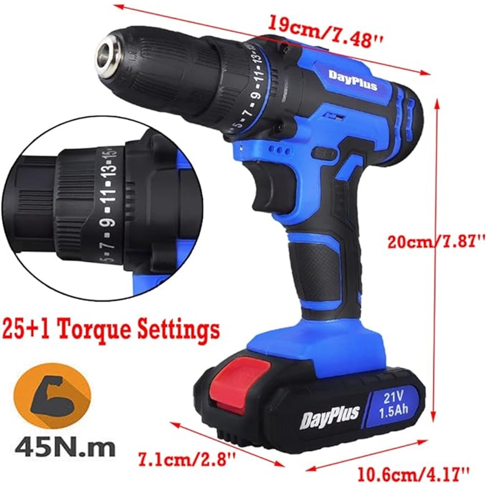 Cordless Drill Driver Kit Compact Electric Power Drill For DIY Repairs And Home Projects 2