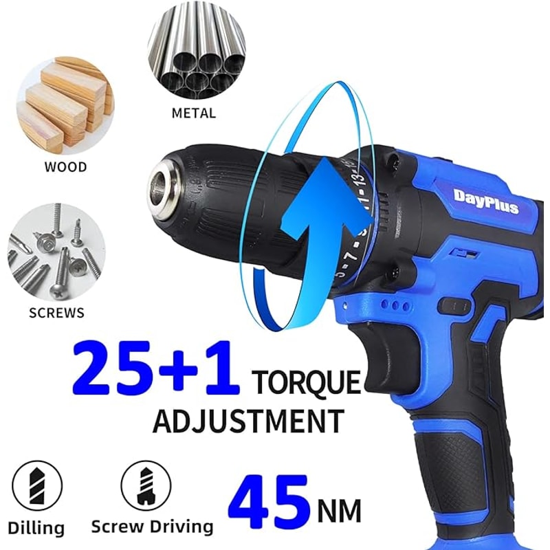 Cordless Drill Driver Kit Compact Electric Power Drill For DIY Repairs And Home Projects 3
