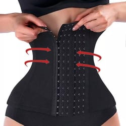 women slimming waist trainer belt tummy control body shaper corset with adjustable hooks