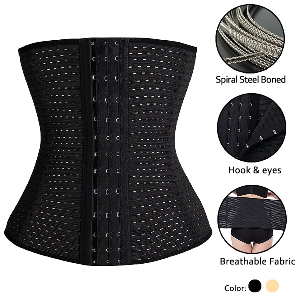Women Slimming Waist Trainer Belt Tummy Control Body Shaper Corset With Adjustable Hooks 1