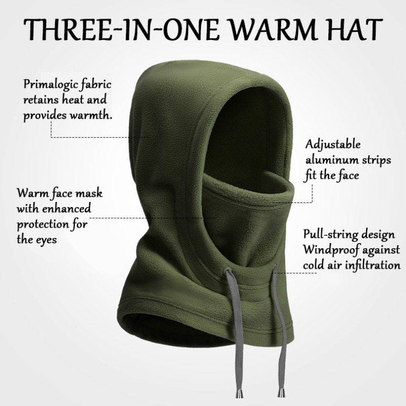 Winter Balaclava Ski Mask Windproof Thermal Fleece Face Cover For Outdoor Riding Cycling And Snow S 1