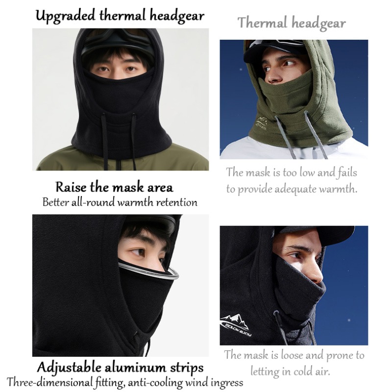 Winter Balaclava Ski Mask Windproof Thermal Fleece Face Cover For Outdoor Riding Cycling And Snow S 4