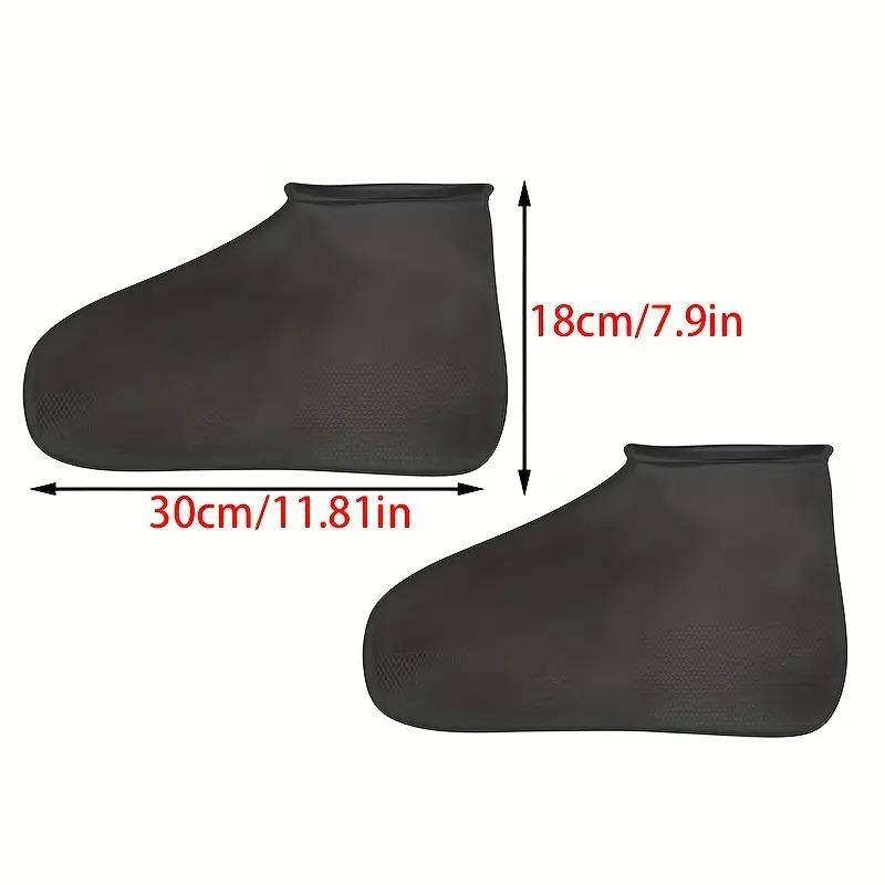 Latex Waterproof Shoe Covers Anti Slip Rain Overshoes For Hiking Travel And Daily Protection 3