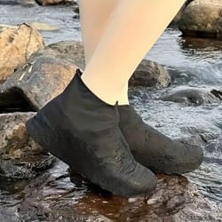 latex waterproof shoe covers anti slip rain overshoes for hiking travel and daily protection