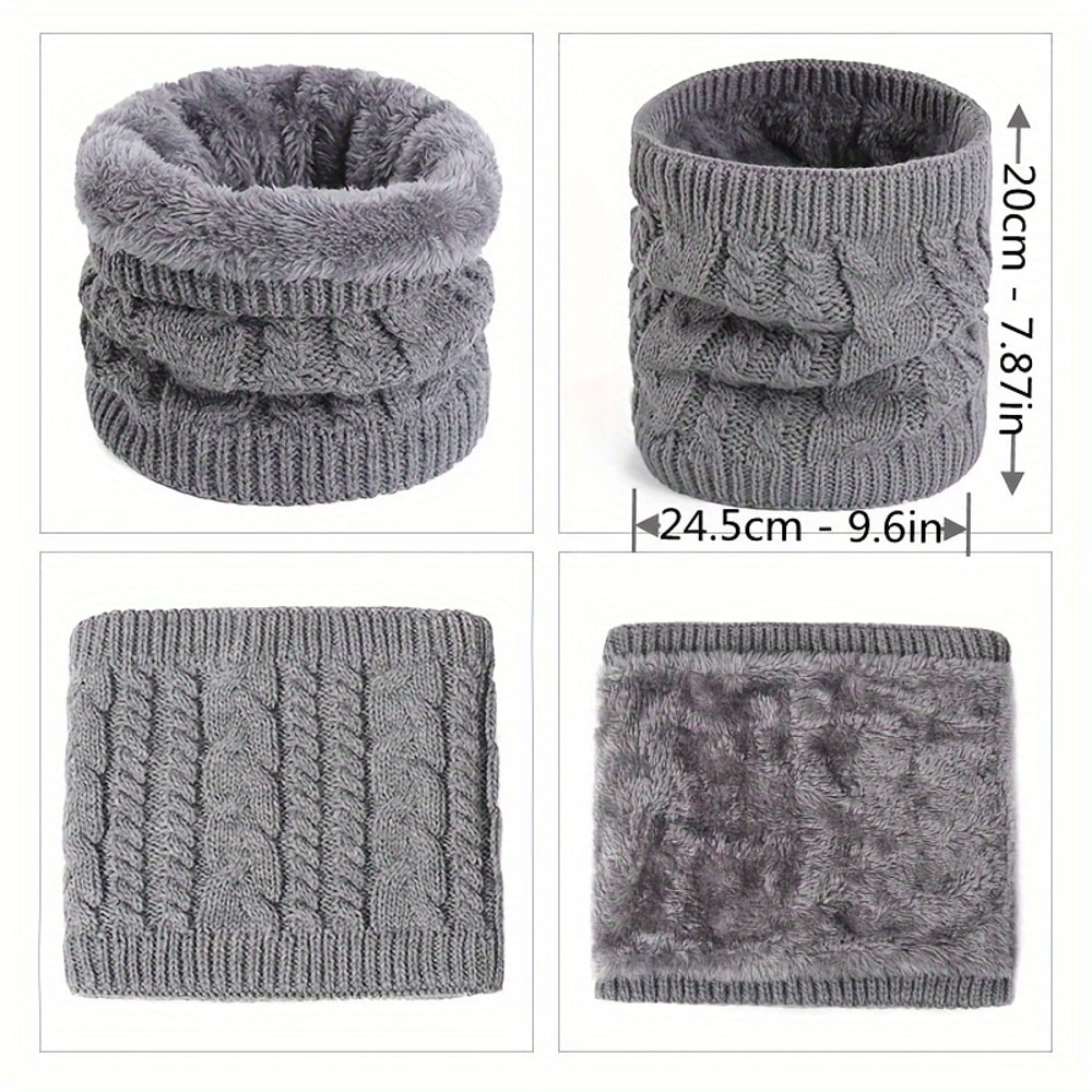 Unisex Winter Neck Warmer Scarf Breathable Polyester Neck Gaiter Windproof Cold Weather Accessory 1