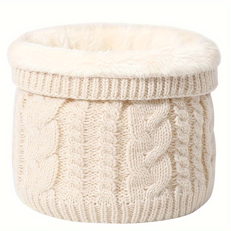 Unisex Winter Neck Warmer Scarf Breathable Polyester Neck Gaiter Windproof Cold Weather Accessory 4