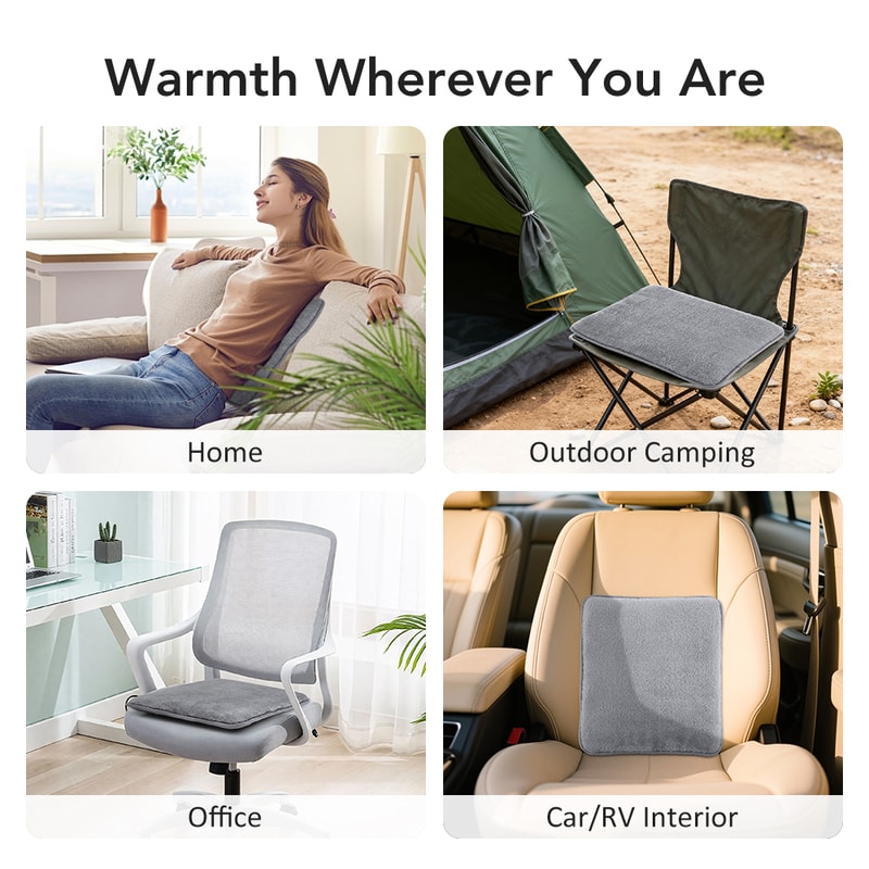USB Electric Heated Seat Cushion With Temperature Levels Portable Car Seat Heater Mat For Office Ho 5