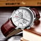 Mens Military Chronograph Leather Watch Quartz Sport Wristwatch With Date Display And Water Resista 2