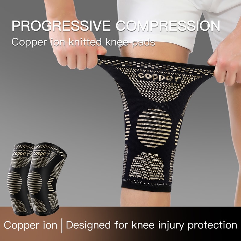 Copper Infused Knee Compression Sleeve For Arthritis Support And Sports Pain Relief 0