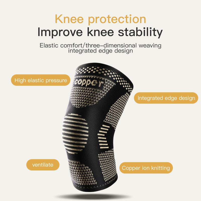 Copper Infused Knee Compression Sleeve For Arthritis Support And Sports Pain Relief 3