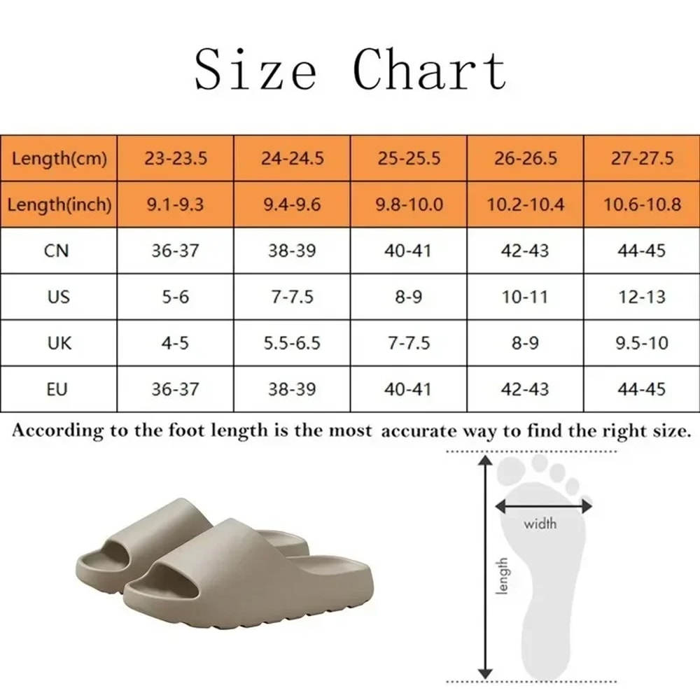 Cloud Comfort EVA Thick Sole Slides Anti Slip Lightweight Beach Sandals For Men And Women 4