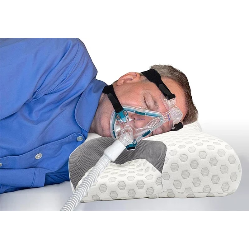 Ergonomic CPAP Pillow Memory Foam Contour Support For Sleep Apnea Mask Comfort And Pressure Relief 3