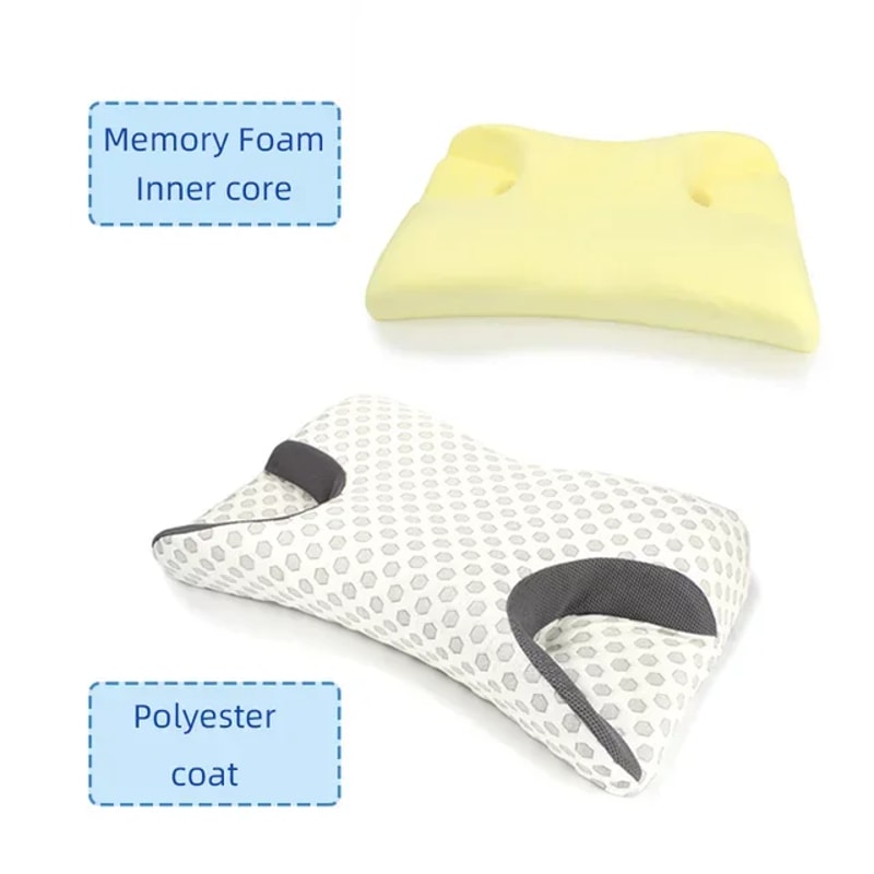 Ergonomic CPAP Pillow Memory Foam Contour Support For Sleep Apnea Mask Comfort And Pressure Relief 2