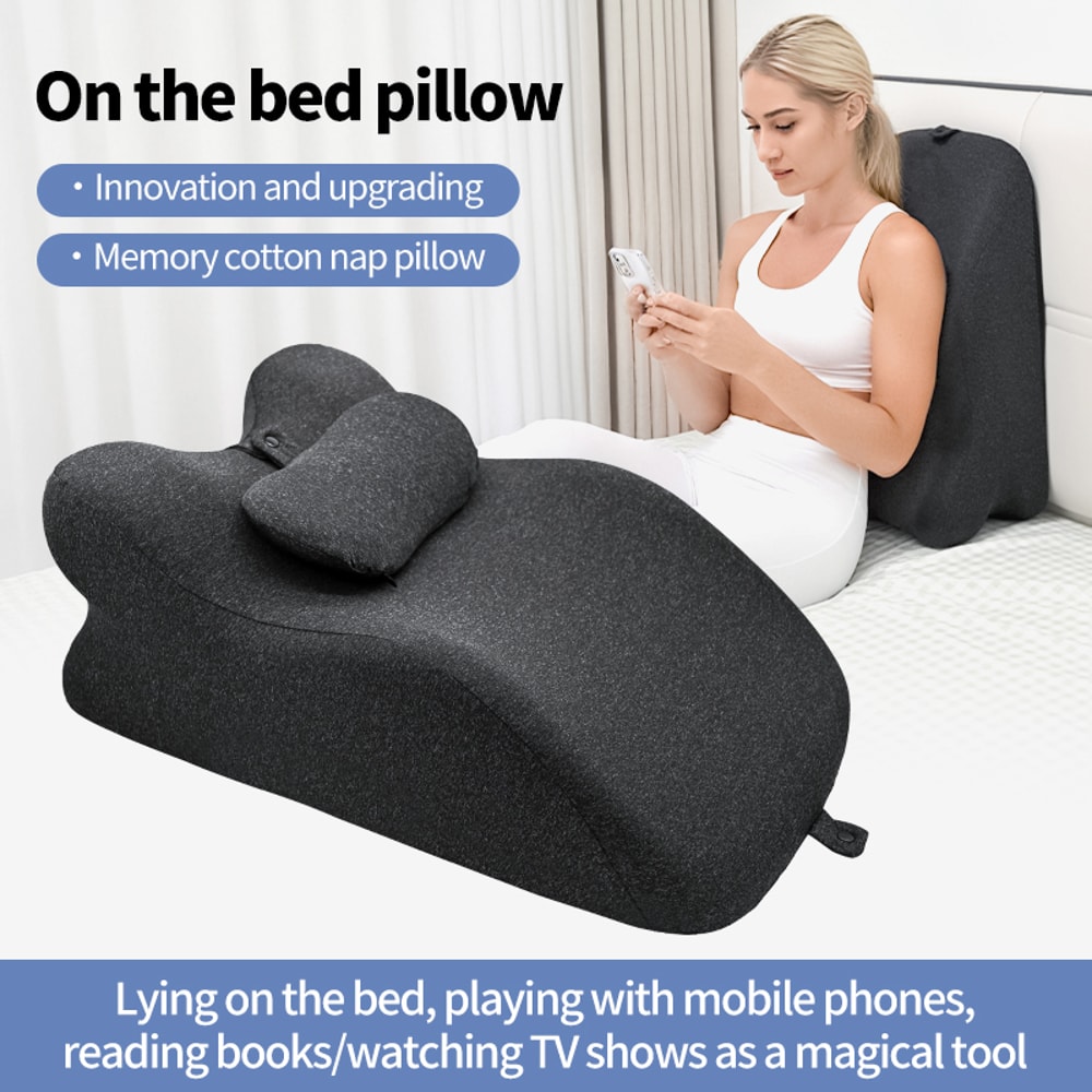 Ergonomic Prone Sleeping Pillow For Phone Use And Reading Multifunctional Lying Bed Support Pillow 2