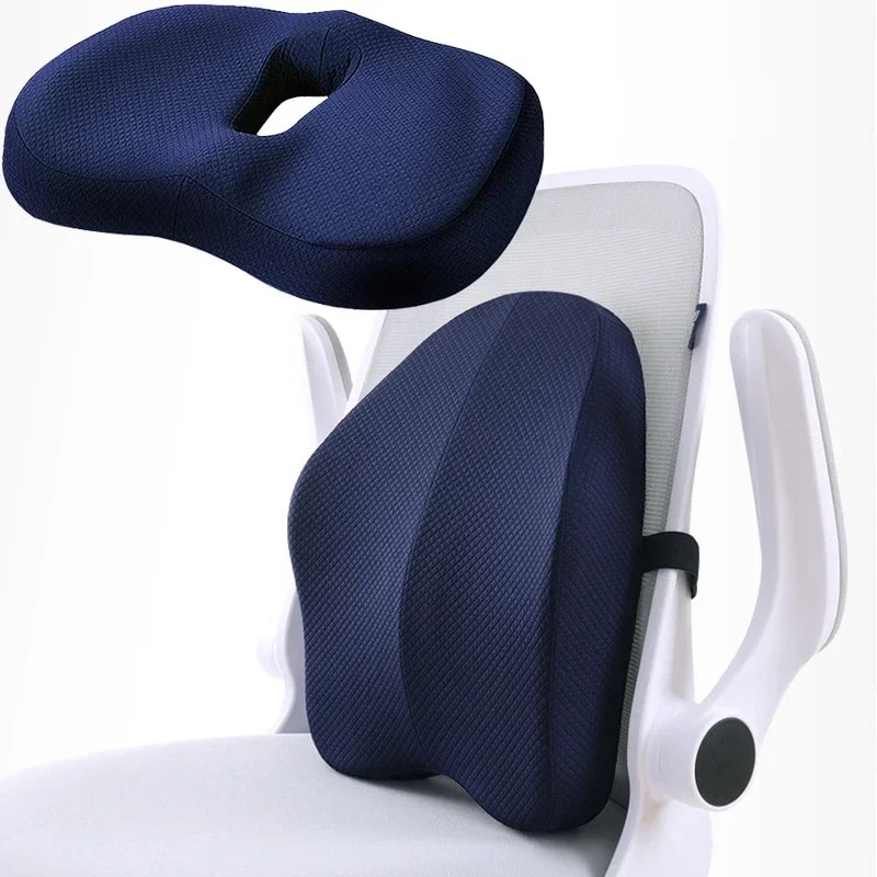 Orthopedic Memory Foam Seat Cushion Set With Coccyx Support Cushion And Lumbar Support Cushion 1