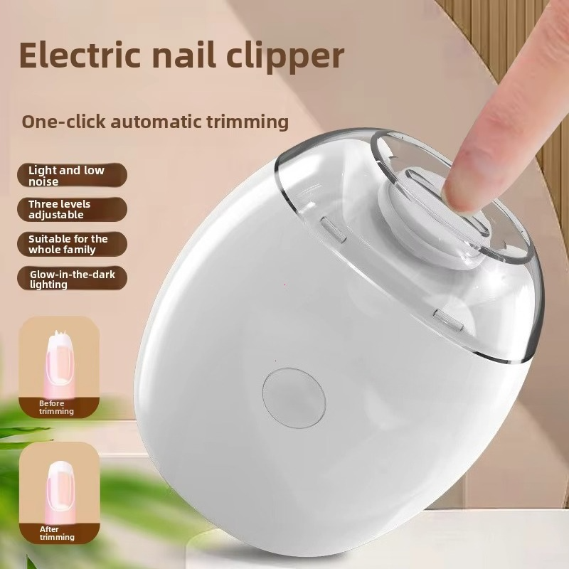 Electric Nail Trimmer With LED Light Pain Free Baby And Adult Nail Clipper 1