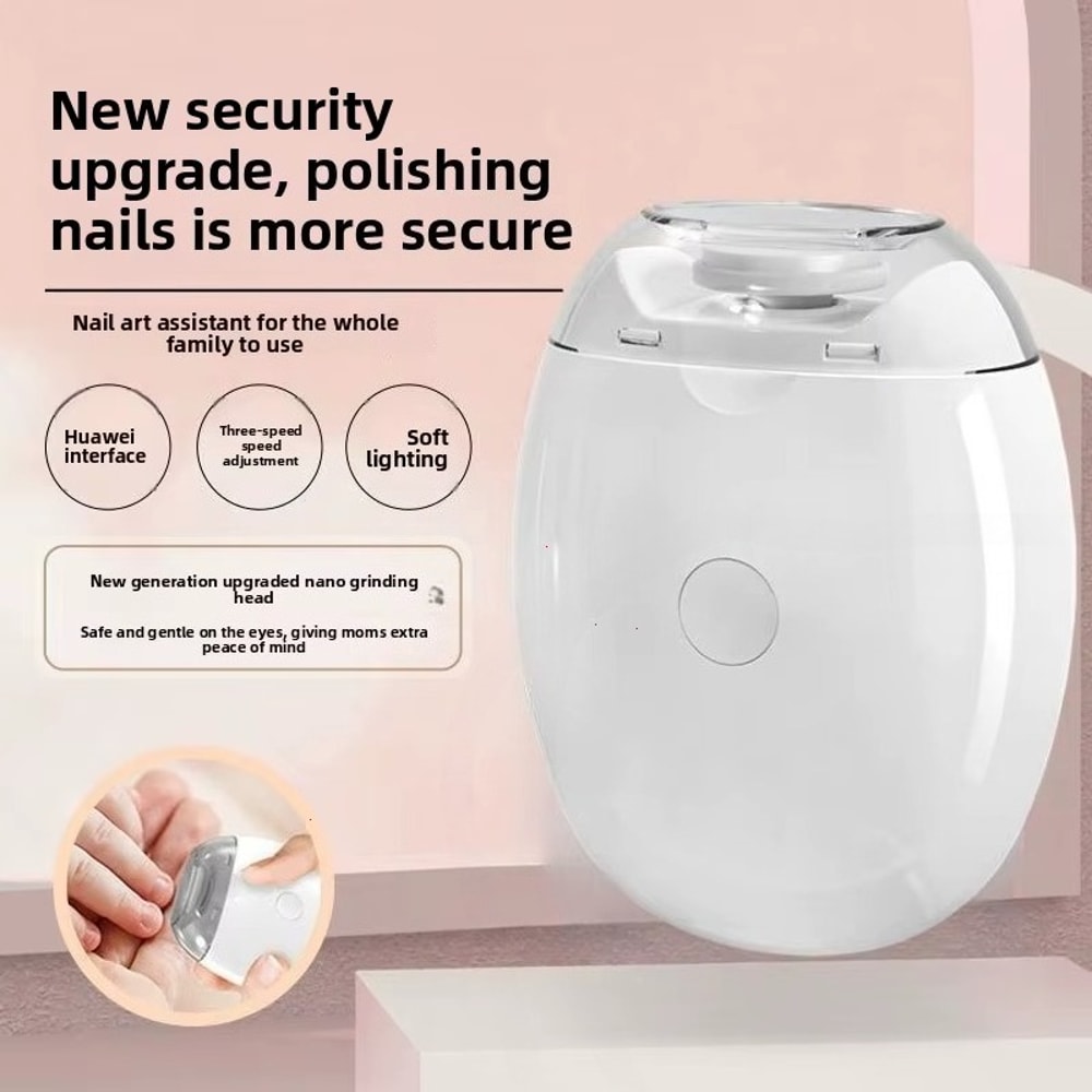 Electric Nail Trimmer With LED Light Pain Free Baby And Adult Nail Clipper 2