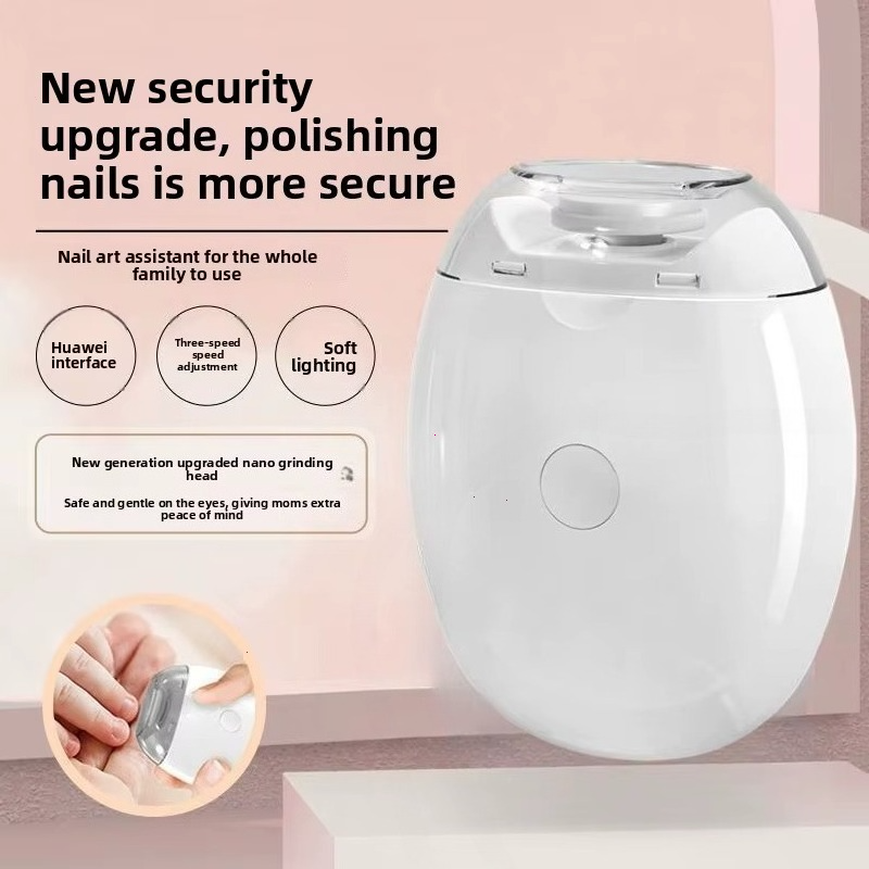 Electric Nail Trimmer With LED Light Pain Free Baby And Adult Nail Clipper 2