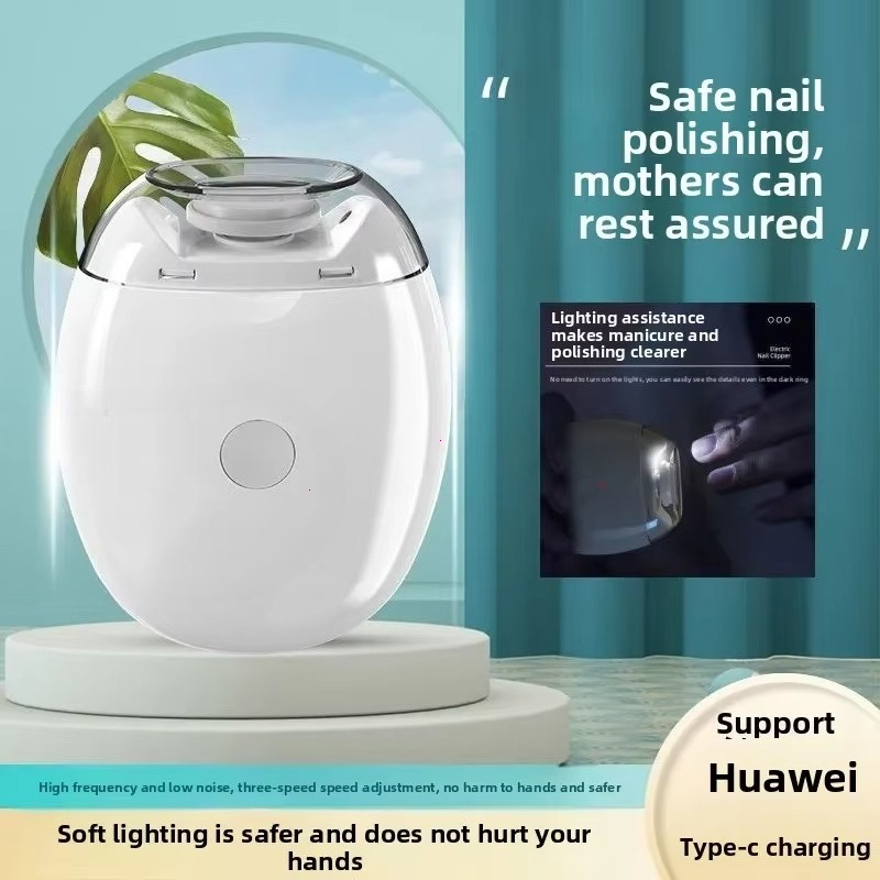 Electric Nail Trimmer With LED Light Pain Free Baby And Adult Nail Clipper 3