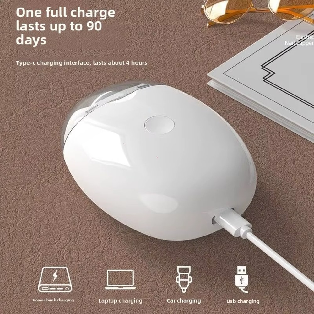 Electric Nail Trimmer With LED Light Pain Free Baby And Adult Nail Clipper 6