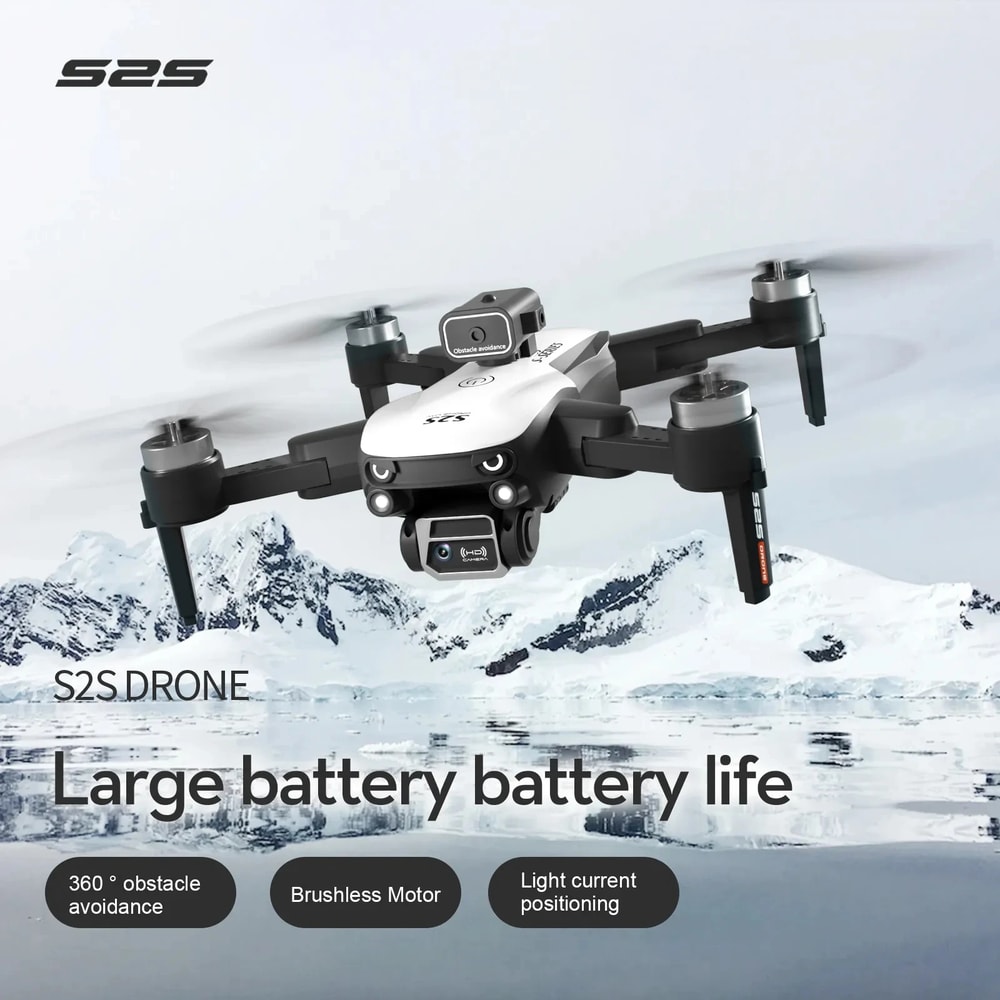 S2S Foldable Mini Drone With Camera 8K HD Brushless Motor Quadcopter With Obstacle Avoidance Drone 3